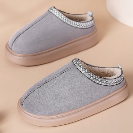 Women's Winter Cotton Shoes, Fleece-Lined Cotton Slippers, Large Size Thickeneded Short Boots, New Cross-Border Cold-Proof Snow Boots, Soft-Soled Warm Women's Cotton Boots