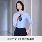 light blue long-sleeved women / S