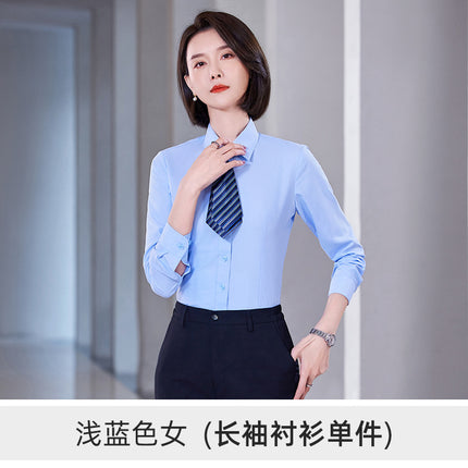 [Cold Modal] Summer Thin White Shirt Men's Long-sleeved Dress Slim-fit Professional White-collar Shirt Work Clothes