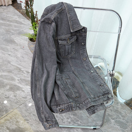 Fertilized Extra Large Loose Denim Coat fleece-lined Thickened plus size Men's Winter Jacket Warm Quilted Two-piece Top