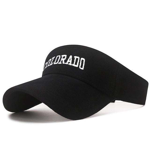 Summer Sports Sunshade Tennis Hat, Brushed Embroidered Letters, Small Face, Can Be Tied into a Ponytail, Empty Top Hat, Same Style for Men and Women