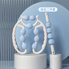 White blue: nine round leg clamp massage stick