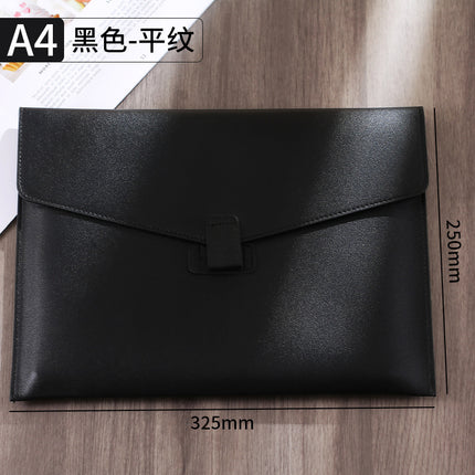 Cross-Border A4 Pebbled Leather Document Bag Business Office Large-Capacity Stationery Bag Contract Information Storage File Bag