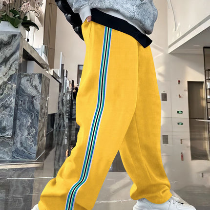 Pineapple Plaid Fashion Solid Color Casual Sports Webbing Trousers Casual Pants Light and Mature