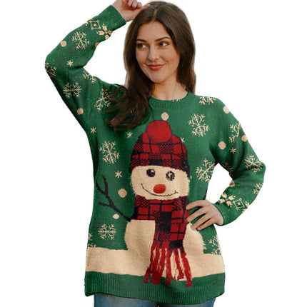 Yzt-Ddmtt Solid Color Mink Fur Printed Sweater, Cross-Border Amazon Best-Selling Model, Exclusively for Cross-Border Sales, Popular Women's Loose Fit