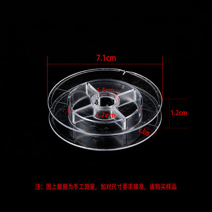 Transparent round spool core spool plastic coil I-wheel winding wire coil barrel wire rope storage tool