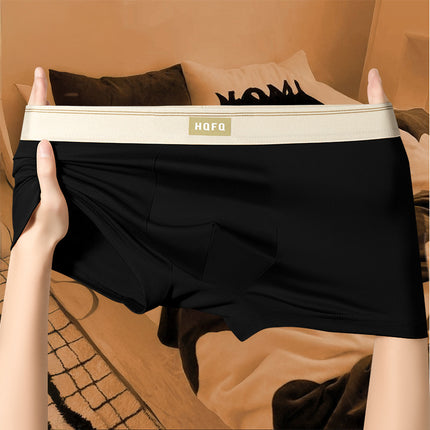 Men's Underwear Antibacterial Breathable Inseam Simple and Comfortable Elastic Mid-Waist Boxer Briefs Men's Popular Wholesale
