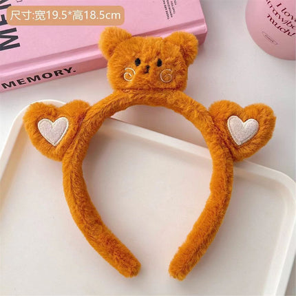 Face Wash Plush Headband for Women, Cute New Cartoon Headwear, Face Wash Mask, Hairband, Non-Slip Headband, Hair Accessories