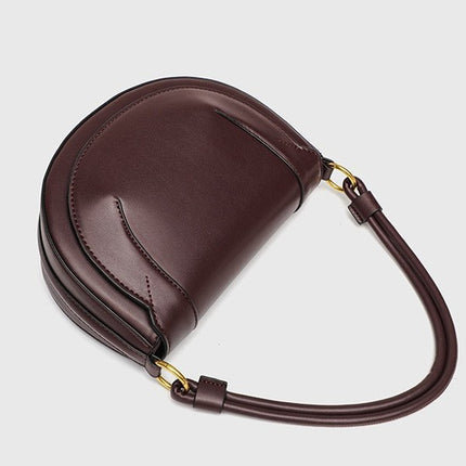 Z Family Cross-border Fashion 2025 New Contrast Color-striped Handheld Crossbody Clamshell Hard Bag Women's Shoulder Saddle Bag