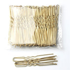 U-shaped clips 50 pieces 6cm gold
