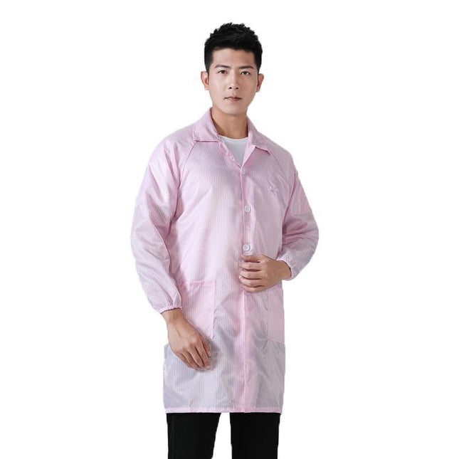 Striped dust-proof clothing electrostatic clothing electronic factory hooded split jumpsuit whole body electrostatic clothing dust-free paint clean