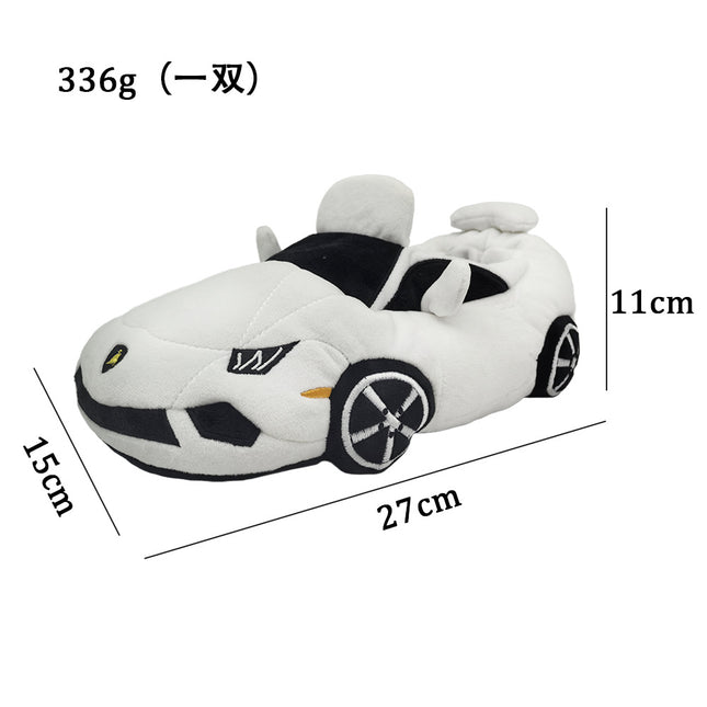 In-Stock Cross-Border Hot-Selling Racing Slippers Lamborghini Non-Slip Warm Home Cotton Shoes Winter Closed-Toe