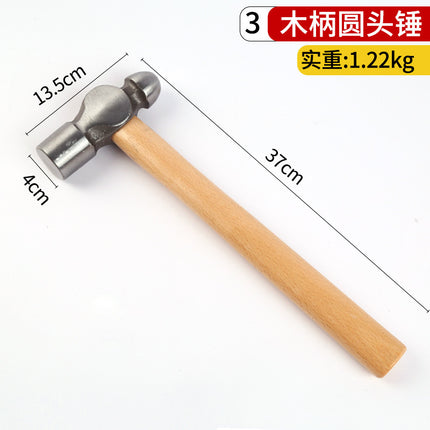 Wooden Handle Round Head Hammer, Iron Hammer, Small Hammer, Hand Hammer, Nipple Hammer, Hardware Tools, Installation Hammer, Wholesale Round Head Hammer