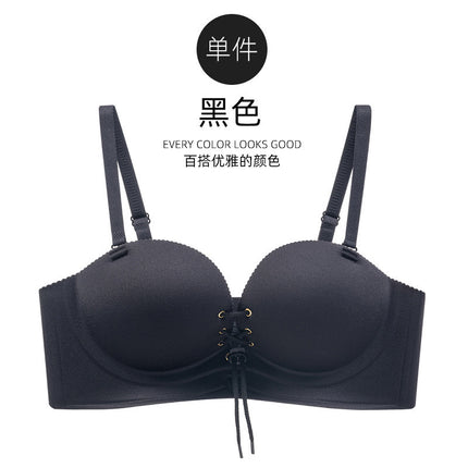 8899 sexy strap pull Baa cup small chest push up thickened non-empty cup no steel ring flat chest top support bra underwear