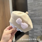 Bow beret-khaki / 3-48 months