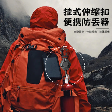 Cross-Border Multifunctional Telescopic Automatic Rebound Lure Easy-Pull Buckle Steel Wire Rope Anti-Lost and Anti-Theft Mountaineering Keychain in Stock