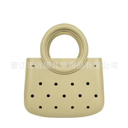 The Latest Popular Eva Pure Color DIY Hole Bag Waterproof Cosmetics Bag Vegetable Basket Beach Bag Fashionable Cut Out Travel