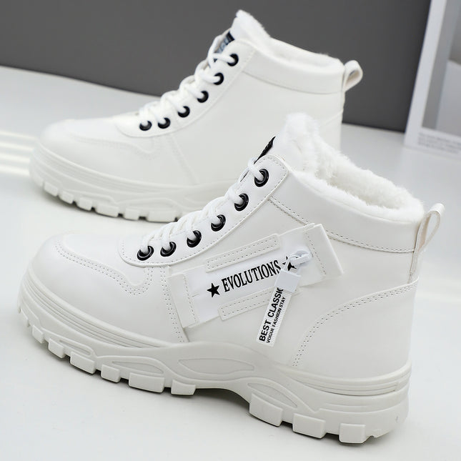 Women's Cotton Shoes Cross-Border Height-Increasing Shoes New Large Size Fashionable Cotton Boots Thick-Soled Comfortable Long Boots Cold-Proof Warm Boots