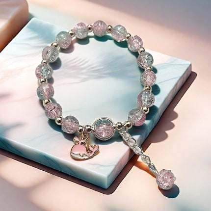New Chinese-Style Ancient Beaded Elastic String Bracelet, Sweet Girl's Glass Bracelet, Night Market Stall, Cross-Border Live Broadcast Jewelry