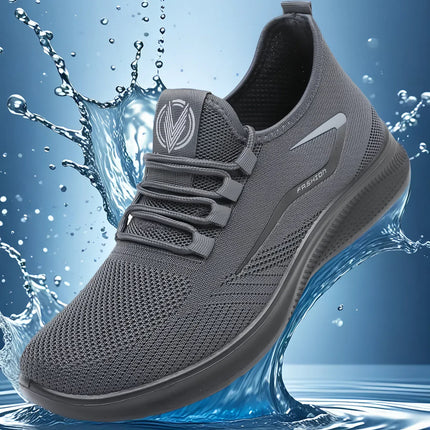 Foreign Trade Fly-Knit Men's Shoes Spring Cross-Border Dropshipping Men's Casual Shoes Polyurethane Breathable Mesh Fashion Sports Shoes Lightweight