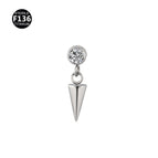 Teeth m0.9 / Tapered pendant silver (head only)