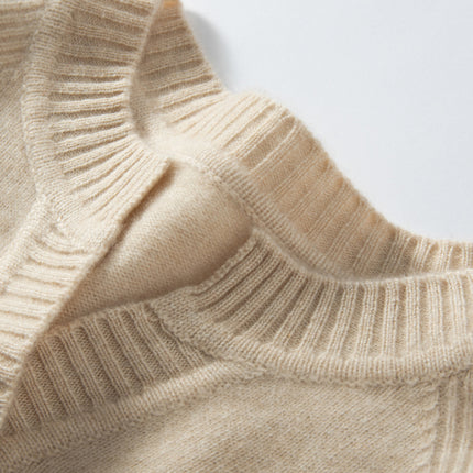 2025 Autumn and Winter Round Neck Cashmere Buttoned Cardigan Women's Cashmere Large Size Thickened Sweater Jacket Sweater Large Size