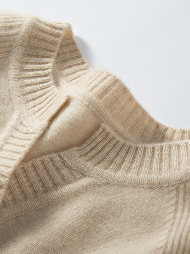 2025 Autumn and Winter Round Neck Cashmere Buttoned Cardigan Women's Cashmere Large Size Thickened Sweater Jacket Sweater Large Size