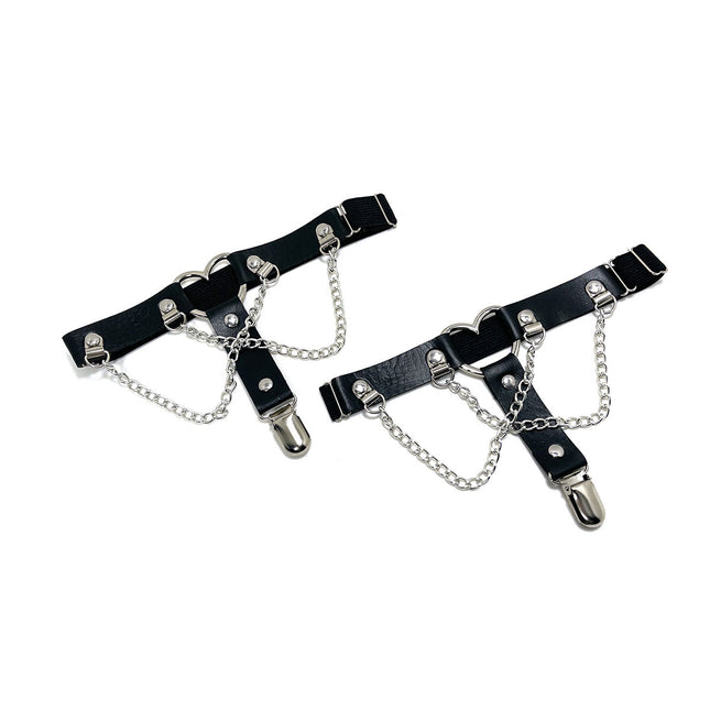 Men's and women's socks clip shirt anti-wrinkle non-slip fixed clip elastic high elastic leg ring non-slip garter belt