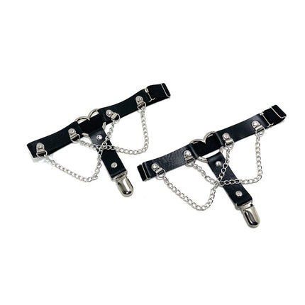 Men's and women's socks clip shirt anti-wrinkle non-slip fixed clip elastic high elastic leg ring non-slip garter belt