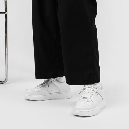 Af1 Classic Air Force First-Layer Cowhide Breathable Versatile White Shoes Casual Shoes Sneakers