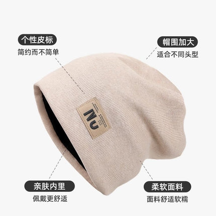 Postpartum Confinement Hat Autumn and Winter Face-Slimming Hat Windproof Cold-Proof Maternity Turban Warm Slouchy Beanie Pullover Hat for Women