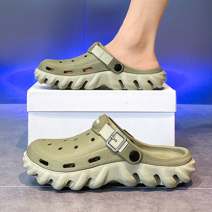 Hole Shoes Men's Outdoor Non-slip Summer Baotou Beach Cross-border Sandals New Outfit Dual-use Garden Slippers