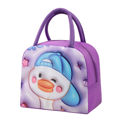 Cartoon Lunch Box Bag Portable Lunch Bag Thermal Insulation Bag Aluminum Foil Lunch Bag Handbag Student Office Student Eco-friendly Portable
