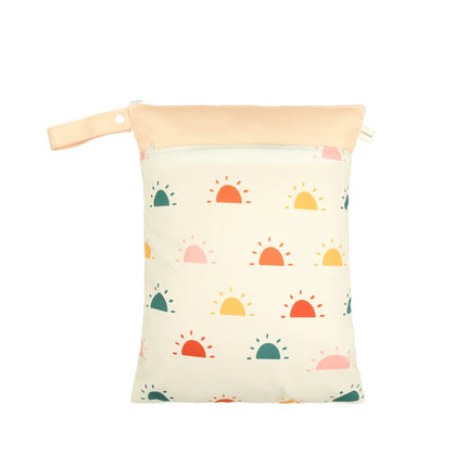 Nordic printing storage hanging bag cross-border hot sale baby diaper bag wetbag wet and dry separation double-layer waterproof bag