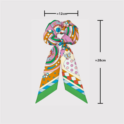 Korean style spring new twill silk hair band hair accessories wholesale women's all-match decorative ponytail hair tie rope girl hair tie
