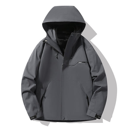 Outdoor Jacket Three-In-One Jacket for Men and Women, Polar Fleece Liner, Removable Two-Piece Set, Printed Logo, Unisex