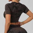 Short sleeves-dark brown / S