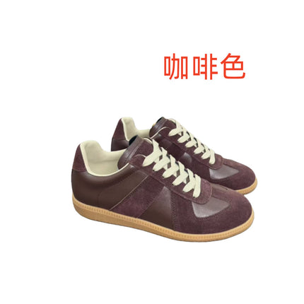 Internet Celebrity Popular Men's and Women's Couple Shoes, Versatile Trendy Shoes, Retro Sports White Shoes, Genuine Leather Moral Training Shoes, Men's Shoes