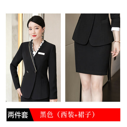 Hotel Front Desk Cashier Professional Women's Suit Long Sleeve Suit Beautician Jewelry Store Restaurant Waiter Work Clothes