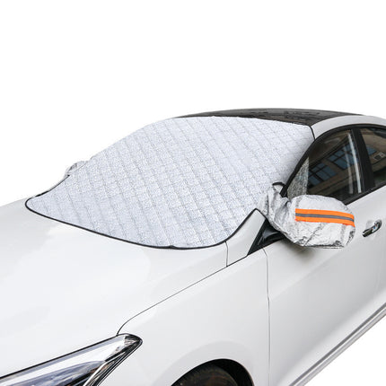 Winter Car Snow Shield Thickeneded Front Windshield Anti-Frost and Anti-Freeze Car Clothing Car Cover Sunshade Magnet to Absorb Snow Shield
