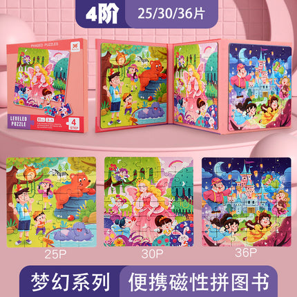 Children's Advanced Puzzle Magnetic Puzzle 3 to 6 Years Old Early Education Baby Magnetic Flat Chart Toy for 2 Boys 4 Girls