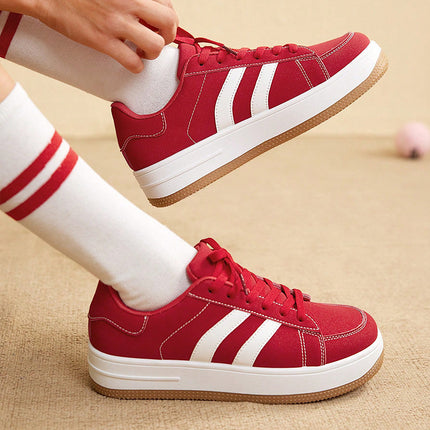 Sneakers Women's New Spring All-match Breathable Non-slip Sneakers Thick-soled Sports Casual Shoes Cross-border plus size Women's Shoes for Students