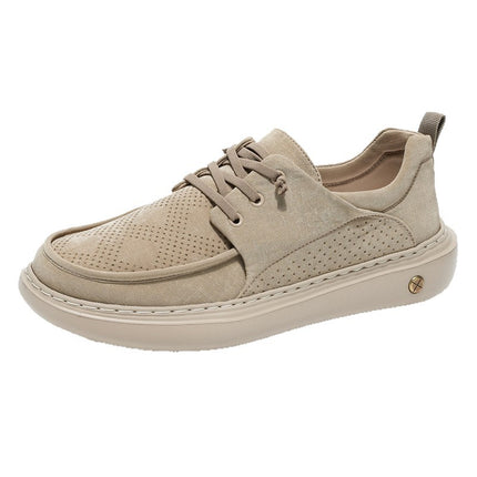 Light Luxury Designer Summer Mesh Breathable Fashionable Casual Work Shoes Lazy Slip-On Retro Men's Shoes