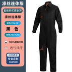 Polyester three-dimensional pocket black jumpsuit / 160/s (42.5-50kg )