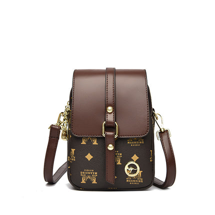 Cross-Border Small Bag Women's Summer Fashion Versatile Mobile Phone Bag 2025 New Independent Double-Layer Practical Crossbody Shoulder Bag
