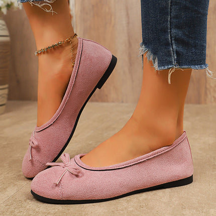 Women's Large Size Shoes for Foreign Trade 2025 Summer New Korean Style Bowknot Shallow Flat Loafers Wholesale