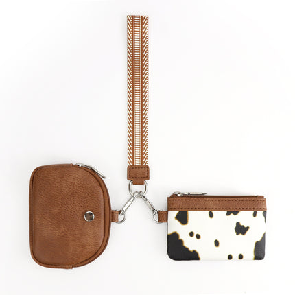 In stock Amazon lulu same multi-functional fashion women's wrist bag portable simple bank card mini coin purse