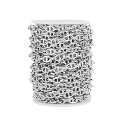 8mm Stainless Steel Japanese Chain European and American Bold Pig Nose Chain Bracelet Bag Chain Accessories Sweet Cool Style Necklace Chain