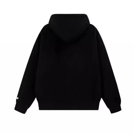 American-style retro printed fuzzy letter printed hooded sweater men's and women's street fashion brand loose lazy hoodie