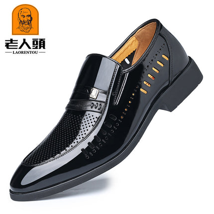 One-Piece Drop-Shipping New Men's Fashion Business Casual Leather Shoes with 6cm Height Increase for Weddings